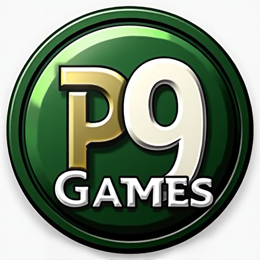 logotipo da plataforma P9Games onde você poderá se cadastrar gratuitamente